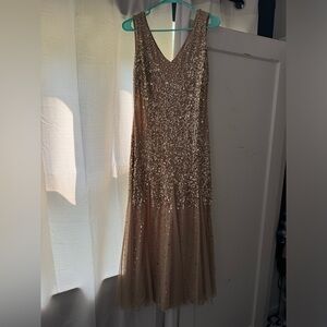 Gold Adrianna Papell gown